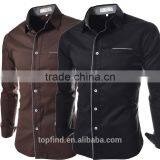 Best Price Korean Style Fashion New Model Slim Fit Casual Shirt for Men thumbnail-2