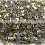 2058HF 1440pcs/lot Glue Base Jonquil Color Flatback Strass Crystal Hotfix Rhinestones SS16 Iron on Wedding Dress thumbnail-4