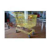 Yellow Powder Coating Wire Shopping Carts Austrian Design 180L thumbnail-1