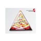 Foldable Triangle Shape Cardboard Pizza Boxes With Gloss Art Paper