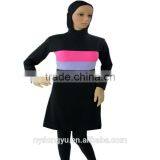 Black Blue Patched Muslim Swimwear Bikini/jlg Muslim Bikini Swimwear/ Fancy Bikini Set Swimwear Beachwear