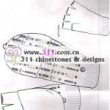 311 hat gloves rhinestuds octagon studs iron on hot-fix heat transfer design 3