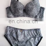 High quality Ladies sexy leopard printing adjustable strap bra set/underwear/lingrie