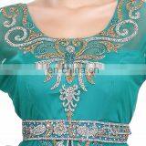 Luxury Golden And Silver Embroidery Beaded Moroccan Takchita Party Wear thumbnail-5