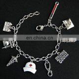 Handmade Jewelry Wholesale Silver Plated Nurse Medical Bracelet For Hospital