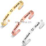 Customized Latest Trend Engraved Name Gold Bangles Design With Price
