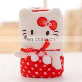 Wholesale Custom Kids Embroidery Flannel Fleece Swaddle Baby Blanket thumbnail-1