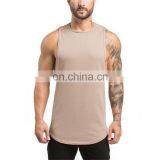 Custom Print Embroidery Men 100% Cotton Fitness Custom Print Plain Gym Tank Top thumbnail-2