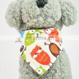 Wholesale Custom Printed Logo Triangle Plaid White Cotton Collar Scarf Cat Pet Dog Bandana For Dog thumbnail-5