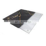 Kitchenware Shatterproof Tempered Glass Chopping Board With Marble Grain Paper Sticker 1 Set of Double Pieces thumbnail-1