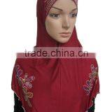 A162 Newest Design 2015 Cover Chest Long High Quality Beaded Muslim Hijab thumbnail-1