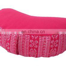 Half Printed Custom Design Yoga Cushion Half Moon Yoga Cushion