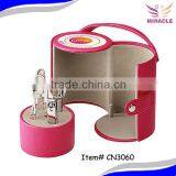 PU Pink 5pcs Manicure Set Removable Box Manicure Professional Kit