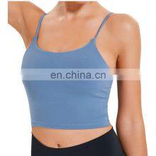 Women Padded Sports Bra Fitness Workout Running Shirts Yoga Tank Top thumbnail-2