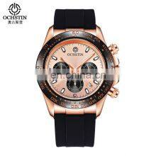 OCHSTIN 2019 Hot Sale Elegance Fashion Rose Golden Men Wristwatch Luxury Velvet Leather Watches thumbnail-2