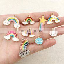 40pcs Mixed Enamel Rainbow Cloud Flowers Charms Beads DIY Earrings Bracelet Pendant Necklace Accessories For Jewelry Making thumbnail-5