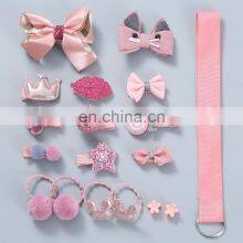 18 Piece Hair Clip Set Cute Hair Accessories Girl Headwear Bow Flower Animal Hairpins Hair Band Cartoon Elastic Headdress Gift thumbnail-4