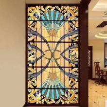 Custom Church Stained Glass Sheets Tiffany Style Glass Decorate Colored Art Glass Sheets For Window thumbnail-1