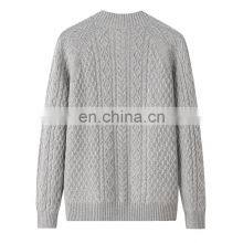 Women's 100% Cashmere Crew Neck Long Sleeved Chunky Cable Knit Casual Pullover Sweater Winter Season thumbnail-3