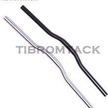 Titanium Handle Bar for Brompton Bicycle 7° Riser 25.4mm Can Fit w3 Sixty Folding Bike Lightweight (TITANIUM COLOR, 560) thumbnail-2