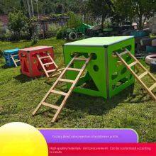 Kindergarten Climbing Frame, Children's Sensory Integration Balance Beam, Outdoor Square Box, Game Roller, and Outdoor Climbing Ladder thumbnail-5