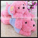 Plush Dog Pug Soft Toy With Pink Color thumbnail-1