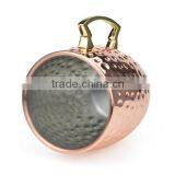 Hammered Moscow Mule Copper Mugs, Copper Moscow Mule Cups With 16Oz Capacity for Cocktail,Beer and Coffee thumbnail-4