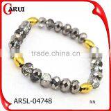 Stainless Steel Jewelry Fashion Yellow Pink Crystal Bead Bracelet thumbnail-4