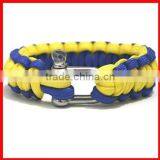 Fashion Wholesale Paracord Bracelet Gold Clasp With Black and Red Rope thumbnail-2