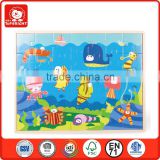 latest product of china 35 pcs sea animal design blue background polywood material good quality jigsaw puzzle price