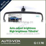 4 Inch Car Mirror Monitor With Dual Temperature Sensor and Compass for All Cars