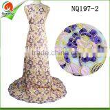 New French Lace Fabric Embroidered French Net Lace Fabric With Rhinestone for Garments NQ197-3 thumbnail-3