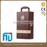 Wholesale Custom 2 Bottles With Tools Leather Wine Gift Boxes