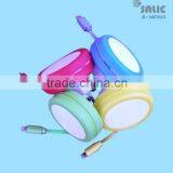 2015 Stylish Circle Wall Charger With 1m Data Cable for Iphone thumbnail-2