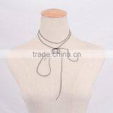 Delicate Simple Cord Knot Bow Cheap Necklace thumbnail-1