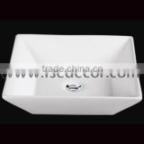 Rectangular White Bathroom Vanity Top Ceramic Sink