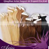 Customized tape in skin weft European remy tape in seamless weft hair extensions
