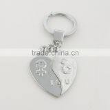 Wholesale Broken Heart Metal Keychain Charms thumbnail-1