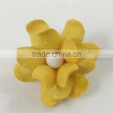 Yellow, Small Handmade Mulberry Paper Flower, Wedding Party, Scrap-booking Crafts, Wholesale thumbnail-2