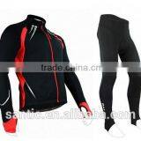 New SANTIC Men's Cycling Fleece Thermal Long Sleeve Jersey + Pants With 4D Padded thumbnail-1