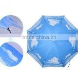 Auto Straight Blue Sky White Cloud Umbrella Wholesale thumbnail-2