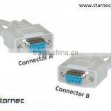 DB9 Female / DB9 Female, 8C, Null Modem Cable, DB9 Rs232 Serial Null Modem Cable