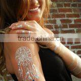 New Necklace Bracelets Tattoo Metal Silver Golden Temporary Tattoos Sticker For Adults thumbnail-2