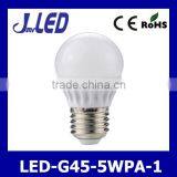 5w E27 Led G45 Bulb Plastic and Aluminum Body CE ROHS thumbnail-1
