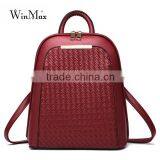 Leisure Knitting Teenage High Quality School Backpack Bags for Girls