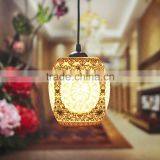 Jingdezhen Ceramic Hollow Indoor Pendant Light Fancy Pendant Light thumbnail-3