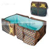 Polyester With Dot Printing Foldable Travel Diaper Bags/ Baby Travel Cot Quality Choice thumbnail-3