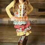 2015 Hot Sale Adorable Baby Clothes Thanksgiving Girls Outfit Fall Giggle Moon Remakes Children Boutique Clothing Sets Girl thumbnail-3