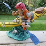 Kayak River Rafting Collectible 12 Inch Poly-resin Figurine by Warren Stratford thumbnail-3