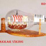 DRAKKAR VIKING SHIP IN LIGHT BULB, NAUTICAL GIFT - HANDMADE SHIP MODEL thumbnail-1
